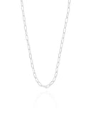 Choker Elos Ovais 3 mm Ródio Branco