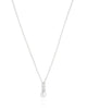 Elos Pingente Cristal Quadrado e Pérola - 45 cm