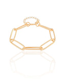 Pulseira Elos Ovais Banhado a Ouro 18K