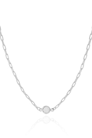 Choker Elos Ponto de Luz Cristal 6 mm Ródio Branco