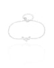 Pulseira Elos Gotas Cristais Ródio Branco