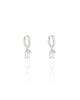 Brinco Argola Pingente Retangular Cristal