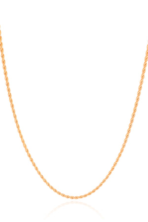 Gargantilha Cordão Baiano 1.5 mm Banhado a Ouro 18K - 45 cm