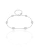 Pulseira Elos Ovais Lisos Ródio Branco