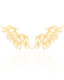Brinco Ear Cuff Asa Lisa 6.5 cm Banhado a Ouro 18K