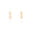 Brinco Gota Dupla Cravejada Cristal Banhado a Ouro 18K
