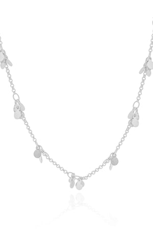 Choker Elos Plaquinhas Lisas 3 mm Ródio Branco