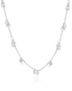 Choker Elos Plaquinhas Lisas 3 mm Ródio Branco