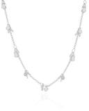 Choker Elos Plaquinhas Lisas 3 mm Ródio Branco