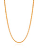 Gargantilha Malha Oca 3 mm Banhado a Ouro 18K - 45 cm