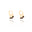 Brinco Argola Pontos de Luz Pretos Banhado a Ouro 18K