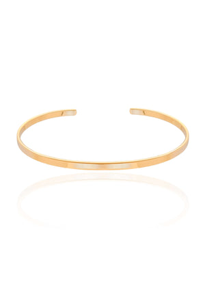 Bracelete Liso Banhado a Ouro 18K