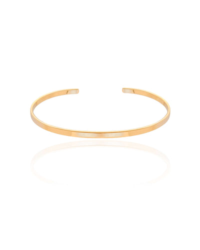 Bracelete Liso Flat 3mm Banhado a Ouro 18K