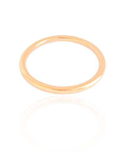 Bracelete Redondo Tubo Liso Fechado 6 mm Banhado a Ouro 18K