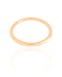 Bracelete Redondo Tubo Liso Fechado Banhado a Ouro 18K