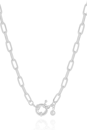 Gargantilha Elos Ponto de Luz Cristal Ródio Branco