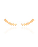 Ear Cuff Folhas 2.8 cm Banhado a Ouro 18K
