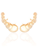 Ear Cuff Bolas Achatadas Banhado a Ouro 18K