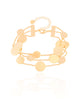Pulseira Fios Triplos Redondos Banhado a Ouro 18K