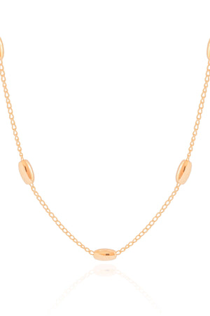 Elos Gomos Lisos 4 mm Banhado a Ouro 18K 40 cm