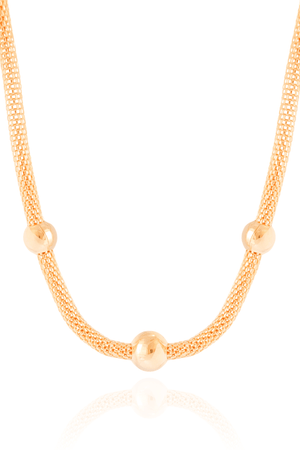 Choker Detralhada com Bolas Banhado a Ouro 18K