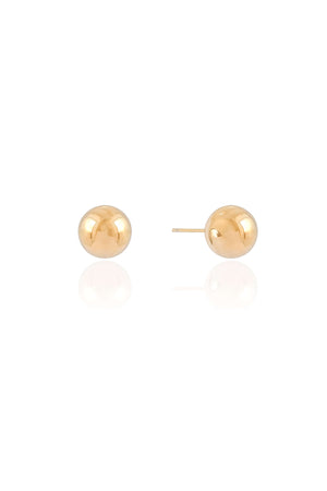 Brinco Bola Lisa 10 mm Banhado a Ouro 18K