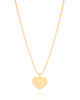 Gargantilha Veneziana Coração Liso 1.0 cm Banhado a Ouro 18K - 45 cm
