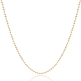 Gargantilha Longa Bolinhas 2 mm Banhado a Ouro 18K