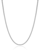 Gargantilha Veneziana 2 mm Ródio Branco