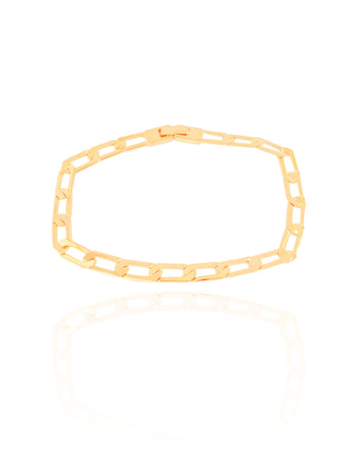 Pulseira Masculina Grumet 6 mm Banhado a Ouro 18K