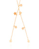 Gravata Elos Americanos Estrelas Lisas Banhado a Ouro 18K - 45 cm