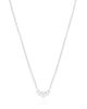 Gargantilha Elos Pingente Gotas Cristal Ródio Branco - 40 cm