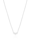 Gargantilha Elos Pingente Gotas Cristal Ródio Branco - 40 cm