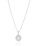 Gargantilha Veneziana Medalha Cruz Borda Cravejada Cristal