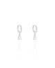 Brinco Argola Pingente Gota Cristal