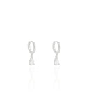 Brinco Argola Pingente Gota Cristal