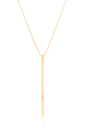 Gargantilha Longa Palito Banhado a Ouro 18K