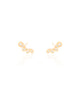 Ear Cuff Gotas Cravejadas Cristal Banhado a Ouro 18K