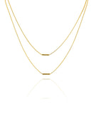 Chocker Veneziana Dupla com Pingentes Barra Canutilho Lisos