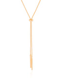 Gargantilha Longa Veneziana Palito Fecho Gravata Banhado a Ouro 18K