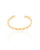 Bracelete Fio Trançado 6 mm Banhado a Ouro 18K