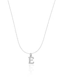 Choker Nylon Letra E Ródio Branco