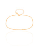 Pulseira Plaquinhas Achatadas 1.5 mm Banhado a Ouro 18K