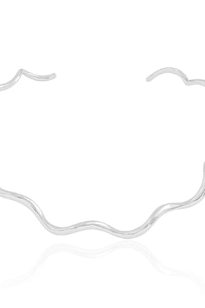 Aro Ondas Ródio Branco