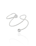 Bracelete Fios Ondulados com Ponto de Luz Cristal