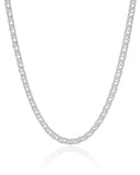 Choker Grumet 4 mm Ródio Branco