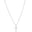 Gargantilha Veneziana Cruz Ponto de Luz Cristal Ródio Branco - 40 cm