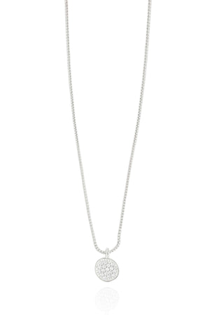 Veneziana Pingente Redondo Cravejado Cristal - 45 cm