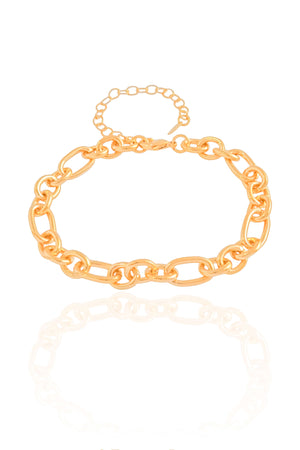 Pulseira Elos Ovais 8mm Banhado a Ouro 18K