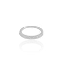 Anel Cravejado Cristal Tamanho 19 Ródio Branco